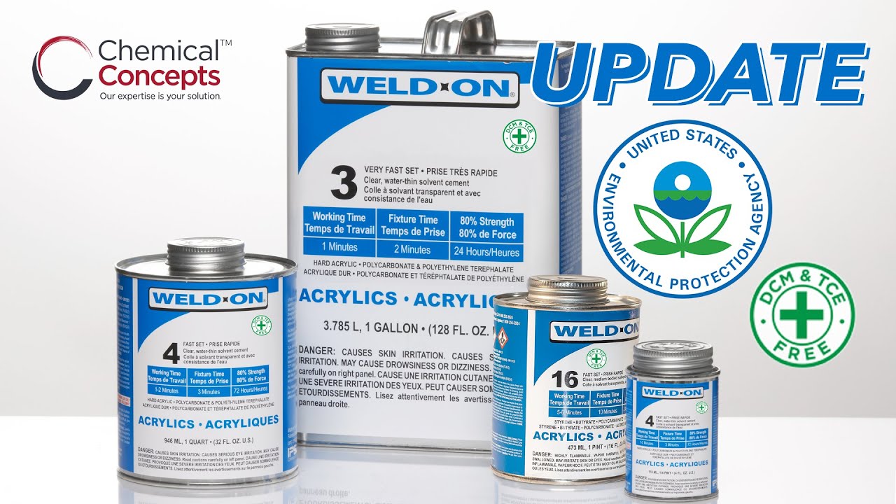 Weld-On 3, 4 & 16 Now DCM/TCE-Free – Same Strength, Safer Formula