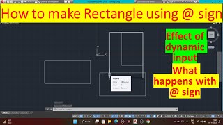 How to make Rectangle using @ sign | How to use rectangle command | How to draw rectangle  Cad-In