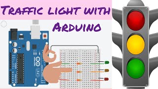 diy traffic lights with Arduino | red yellow green in 3 minutes