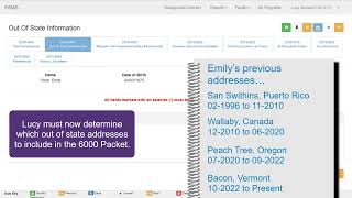 Out of State Information Tab