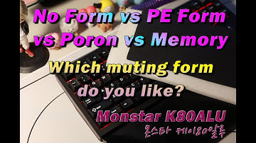 No Foam vs PE Foam vs Poron Foam vs Memory Foam (흡음재별 타건음 비교)