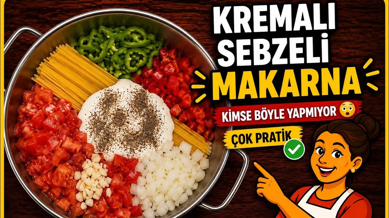Kremalı Sebzeli Makarna Tarifi | Tek Tencerede En Pratik ve En Lezzetli Makarna! 😍