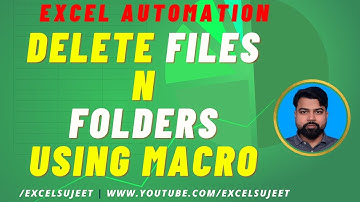 Delete Files N Folders Using VBA by ExcelSujeet