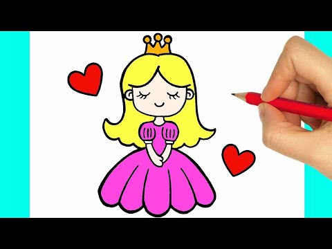 COMO DESENHAR UMA PRINCESA FACIL PASSO A PASSO 