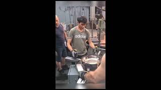 Proses pembuatan kaca piring.