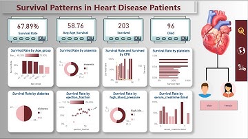 Survival Patterns in Heart Disease Patients - Power BI Tutorial - Part 1