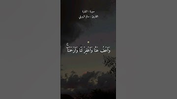(ربنا ولا تحملنا ما لا طاقة لنا به) القارئ سالم الرويلي