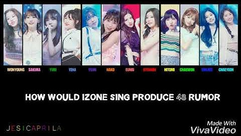 HOW WOULD IZONE RUMOR SING PRODUCE48 RUMOR BY JESICAPRILA KPOP [LINE DISTRIBUTION]