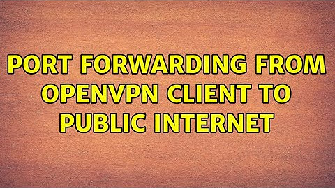 Port forwarding from OpenVPN Client to Public Internet