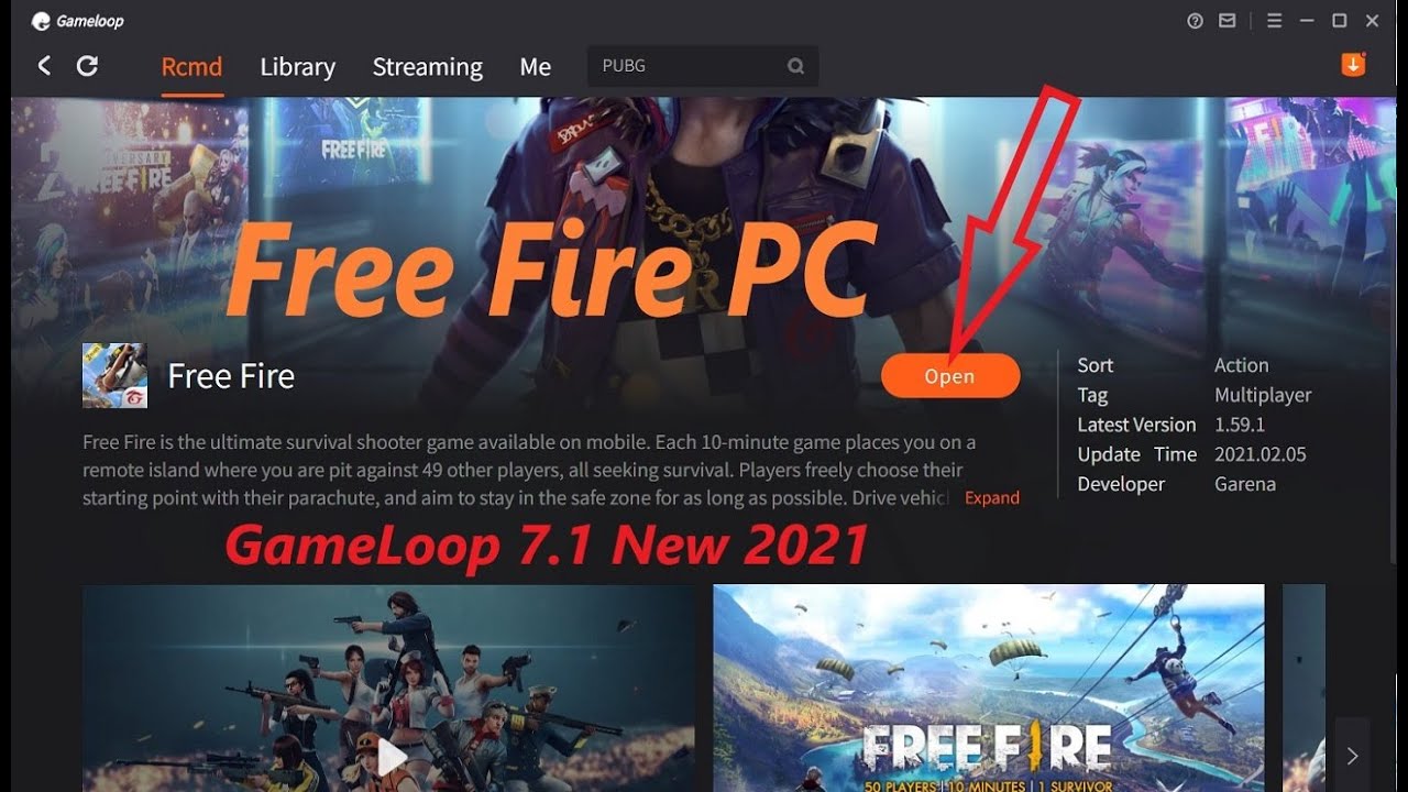 Free Fire Pc 21 How To Download Setting Ff On Gameloop 7 1 New Youtube