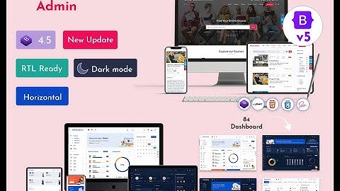 Admin Dashboard of LTR & RTL Style in Light & Dark Version – EduAdmin
