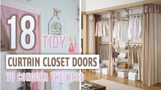 18 Tidy Curtain Closet Doors To Conquer The Mess