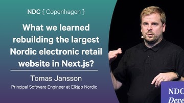 What we learned rebuilding the largest Nordic electronic retail website in Next.js? - Tomas Jansson