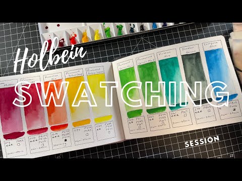 Yey! Finally swatched my 60pc holbein watercolor set. :) #watercolor  #watercolorph #holbein #holbeinwaterco…