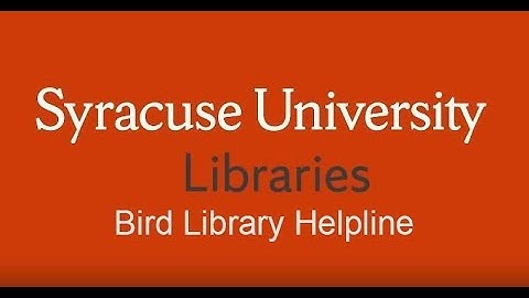 How to Use the Bird Library Helpline