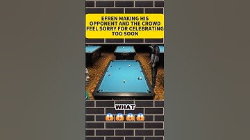 Efren Reyes make the crowd feel sorry for clapping ! #efrenreyes #billiards