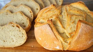 PAN CASERO sencillo. ¡Qué fácil es hacer TU PRIMER PAN🥖🍞  ! (SIN pyrex)