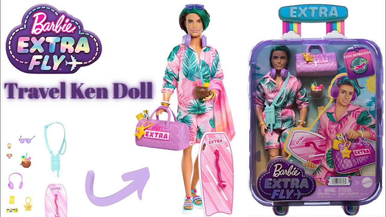 Unboxing NEW Barbie Extra Fly Ken doll! 🏖️ ✈️ 
