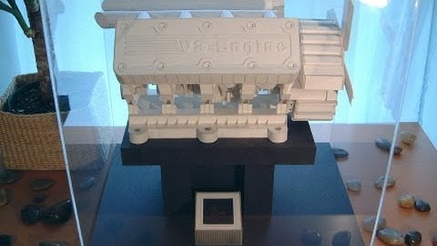 5756 pieces of paper V8 Engine