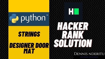 Python Strings - Designer Door Mat