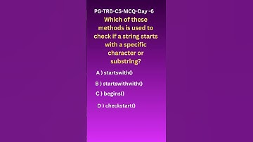 PG TRB 2025 Computer Science Day-6 Test Batch