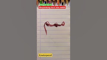 cara menyambung hufuf mim #kaligrafi #khatnaskhi