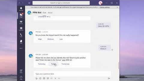 Micro Focus PPM Chatbot in Microsoft Teams