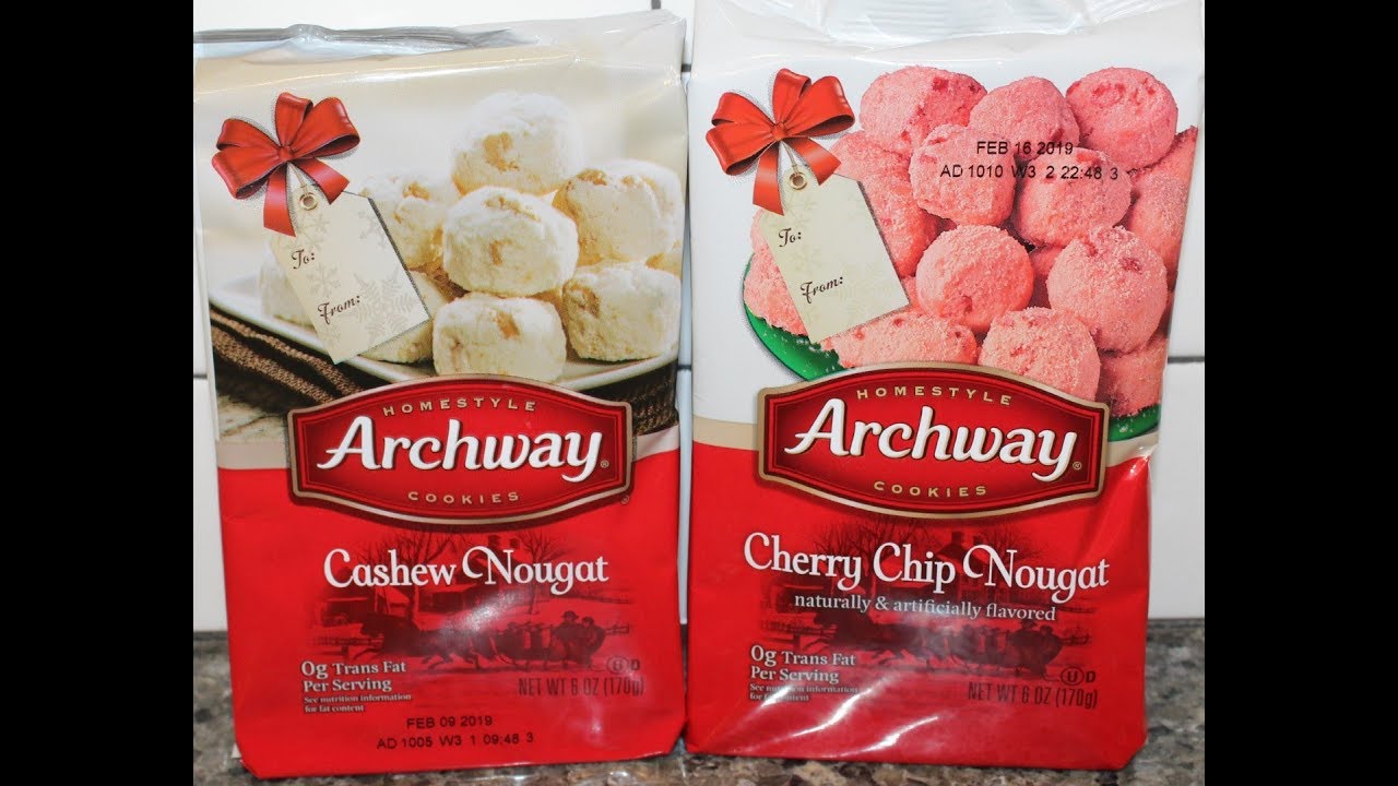 Homestyle Archway Cookies Cashew Nougat And Cherry Chip Nougat Review Youtube