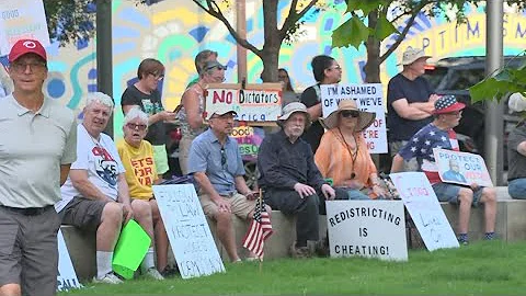 Nationwide protests are underway against Trump's policies set to honor John Lewis