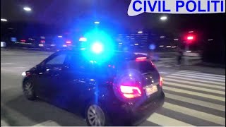 CIVILPOLITIBIL fanget på frederikssundsvej politi i udrykning polizei einsatzfahrt police respond