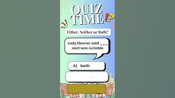 Grammar Quiz - Either, Neither or Both? #english #easyenglisheveryday #englishlanguage