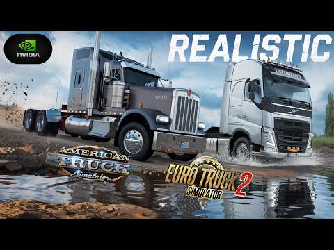 🔧 Реалистичная графика и физика в ATS & ETS2 | Настройки, моды и фильтры NVIDIA