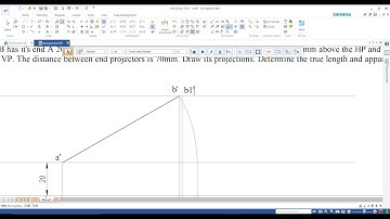 Projection of Lines - Part 1 | Solid Edge Tutorials