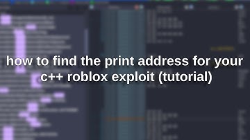 how to find the print address for your c++ roblox exploit (tutorial)
