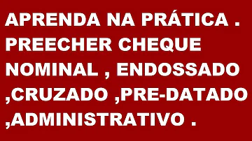 Como faço para receber um cheque nominal?