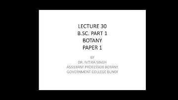 BSc Part 1, Botany Paper 1, Chara (part 1)