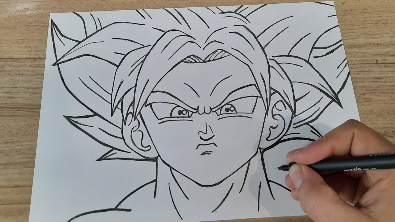 Como Desenhar o Goku Instinto Superior Completo - Passo a Passo Art Lucas 