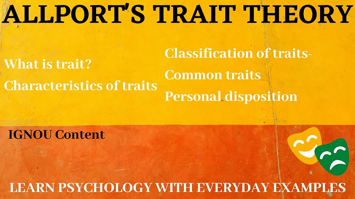 Allport's trait theory of personality || Part 1 ||...
