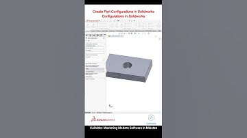 Create Part Configurations in Solidworks | Configurations in Solidworks #solidworksconfigurations