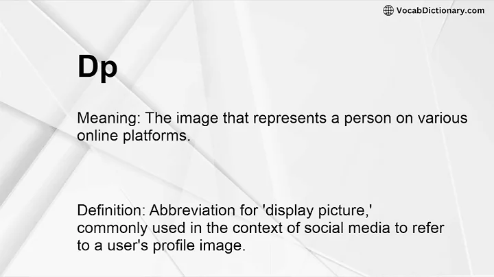 Dp Meaning