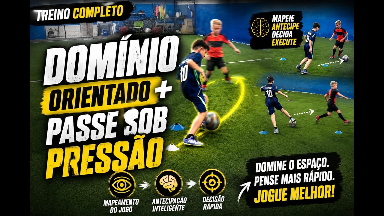 Quer Evoluir no Futebol? Veja esse Treino Completo com Alunos de Domínio e Drible!