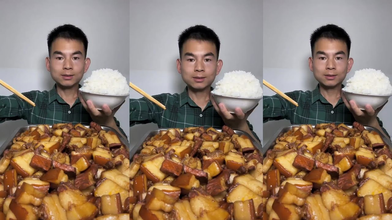 Yummy #74 : Eat roll belly braised pork belly 😋😋 #mukbang #food #porkbelly #eatingshow