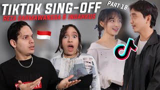 Waleska & Efra react to SING OFF TIKTOK SONGS PART 18| Reza Darmawangsa vs Indahkus