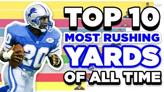 Most Rushing Yards In NFL History - Data is Beautiful