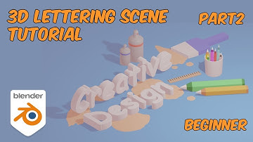 Professional 3D Lettering in Blender - 3D Text Tutorial - Beginner (part2)