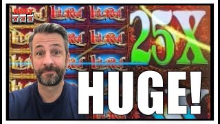 25X WITH ALL THESE WILDS!! IT WAS A HUGE WIN ON LIL RED SLOT MACHINE!