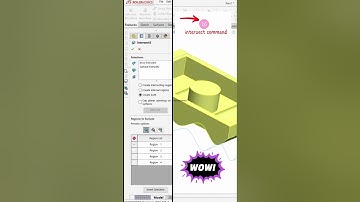 How to use intersect in solidworks #shorts #solidworks #intersectcommand