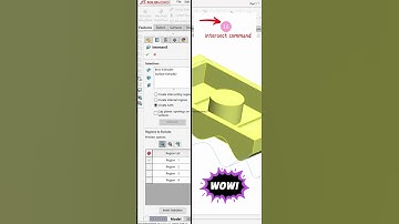 How to use intersect in solidworks #shorts #solidworks #intersectcommand
