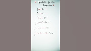 hyperbolic function integration #ytshorts #maths #shortfacts