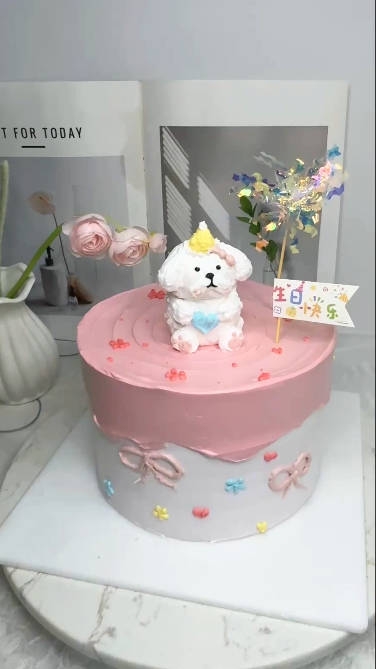 Dog repair Good boy ~ Cartoon cake Hand-painted cake Tutorial sharing Baking Cake #shorts